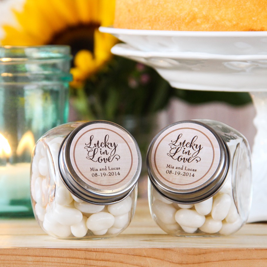 Personalized Wedding Themed Candy Jars