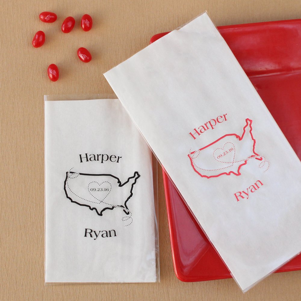 Personalized Wedding Cellophane Bags