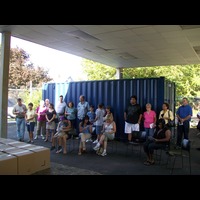 IN REMEMBRANCE OF 9/11 - INTER-GENERATIONAL VOLUNTEERS DELIVERING EMERGENCY FOOD BOXES TO MEALS ON WHEELS STATEN ISLANDELDERLY  