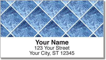 Blue Marble Tile Address Labels