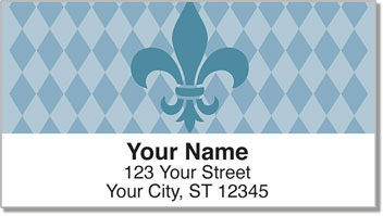 Blue Fleur de Lis Address Labels