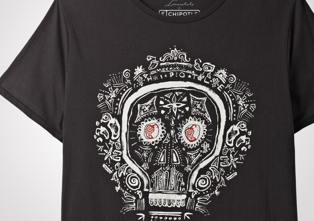 Chipotle Dia De Los Muertos Men's T-Shirt