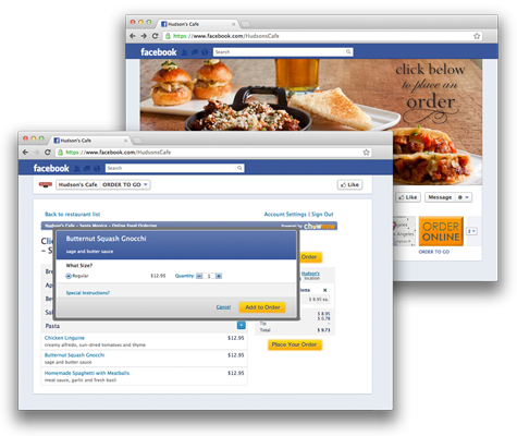 Facebook Restaurant App