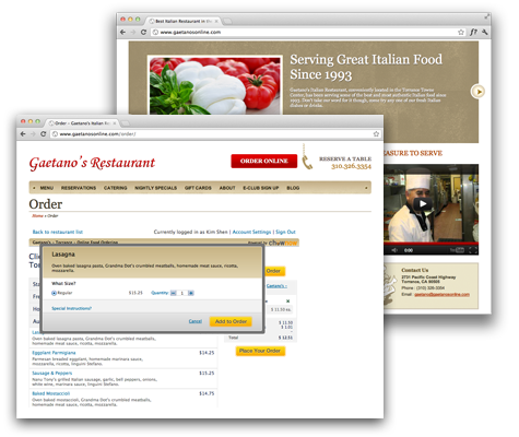 Your Website Restaurant App