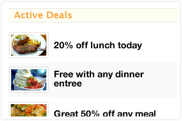 Offer deals through your restaurant app