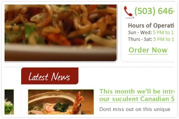 Your menu on your restaurant website ordering app