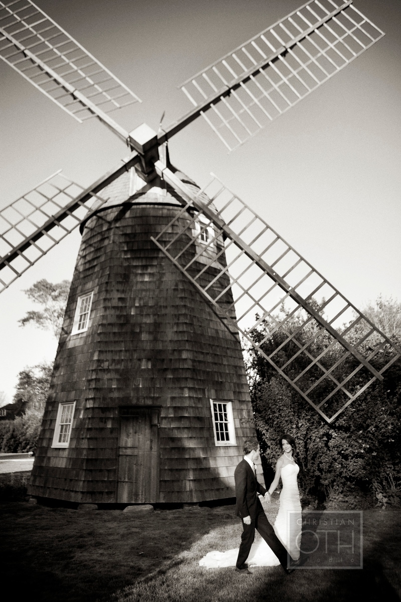Bride and Groom at Mulford Farm, East Hampton NY at their wedding - Michael Falco of Christian Oth Studio