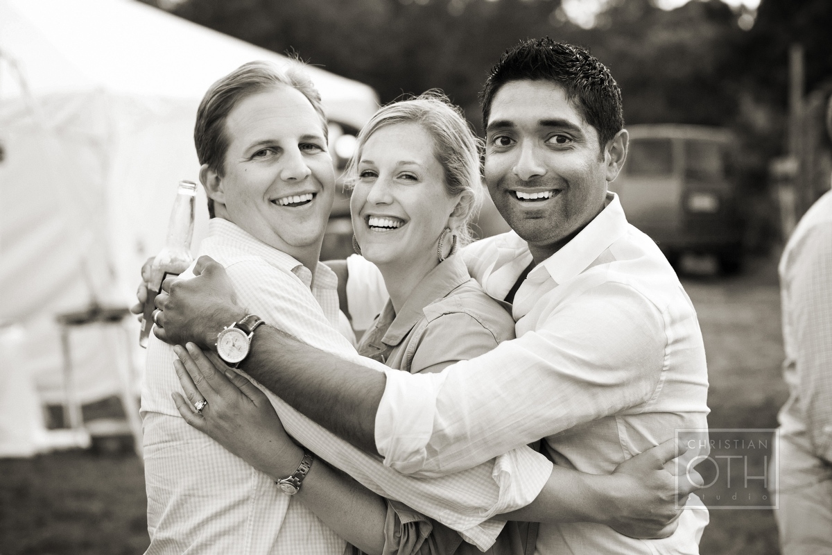 guests hugging - Shawn Connell of Christian Oth Studio