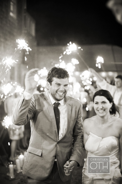 bride and groom sparklers - Christian Oth of Christian Oth Studio