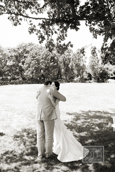 bride and groom embracing - Christian Oth of Christian Oth Studio