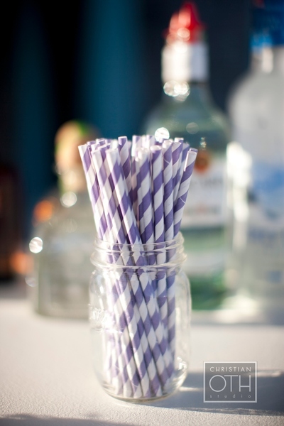 purple and white straws in mason jar - Christian Oth of Christian Oth Studio
