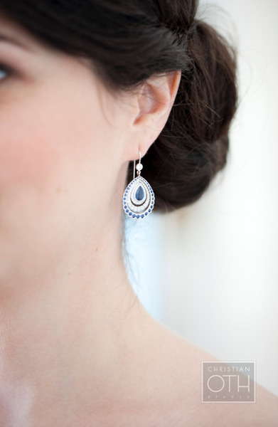 bride earring detail - Christian Oth of Christian Oth Studio