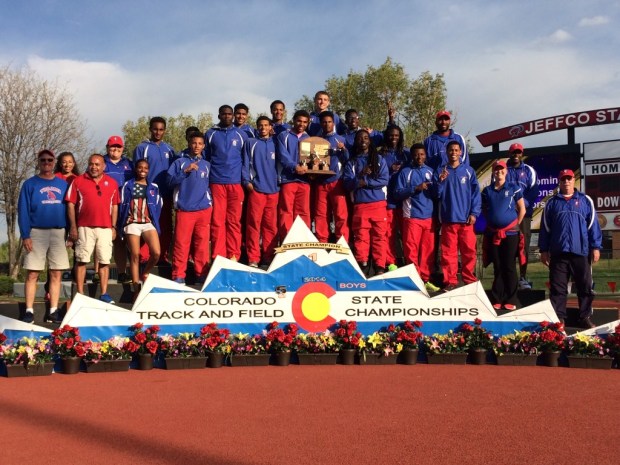 Fountain-Fort Carson won the 5A boys track championship. (Whitney Webermeier/CHSAANow.com)