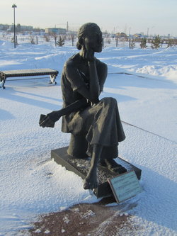 "Struggle and Hope" by sculptor Zhenis Moldabaev, at the Alzhir Museum, Kazakhstan