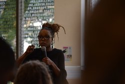 Dr. Wendi Manuel-Scott speaking at the Women