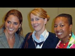 Left to Right: Carol Chodroff, Counsel for the House Judiciary Committee, Cochrane's Catherine Gallagher, Cynthia Robbins of The Racial Justice Initiative of Time Banks USA.