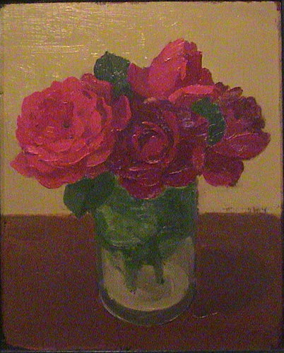 'Red Roses in Glass Jar' Albert York