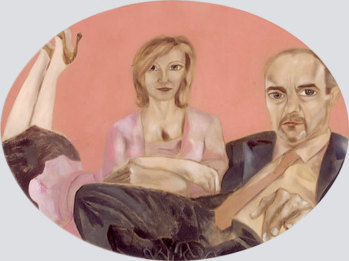 'Portrait of Andy Hall and Christine Hall' Francesco Clemente
