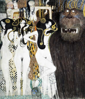 'Beethoven Frieze: The Hostile Forces' Gustav Klimt
