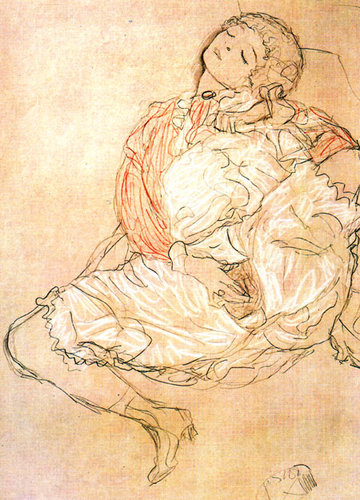 'Mulher sentada' Gustav Klimt