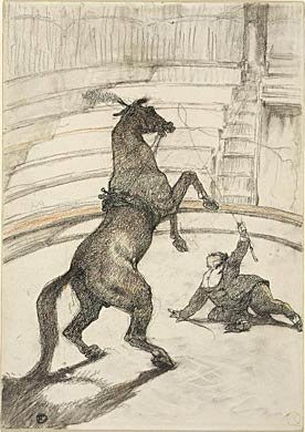 ' At the Circus: Horse Rearing' Henri de Toulouse-Lautrec
