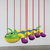 'Caterpillar Chains (polychromed aluminum, coated steel chain)'