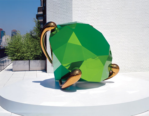 'Diamond (Green) 78 x 87 x 87 inches' Jeff Koons