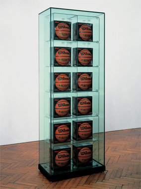 'Encased - Two Rows (12 Wilson Michael Jordan Basketballs)' Jeff Koons