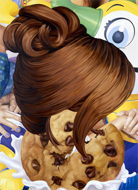 'Hair (oil on canvas)' Jeff Koons
