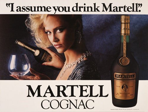 'I Assume You Drink Martell (oil inks on canvas)' Jeff Koons
