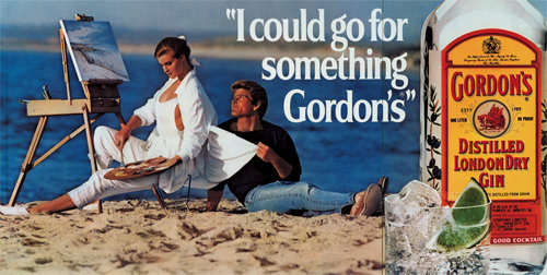 'I Could Go For Something Gordon's (oil inks on canvas)' Jeff Koons