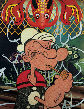 'Popeye (oil on canvas)' Jeff Koons