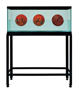'Three Ball 50/50 Tank (Two Dr. J Silver Series, Wilson Supershot)' Jeff Koons
