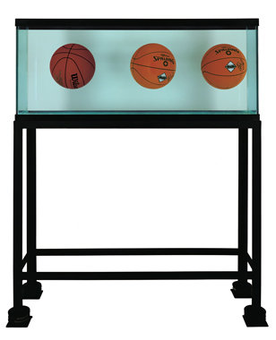 'Three Ball Total Equilibrium Tank (Two Dr. J Silver Series, Wilson Supershot)' Jeff Koons