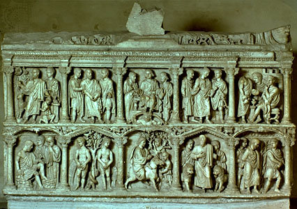 'Sarcophagus of Junius Bassus' Material: Marble