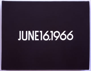 'JUNE 16, 1966, “Two Tankers and two tugboats crashed in a fiery disaster in Lower New York Bay,1966, from Today series' On Kawara