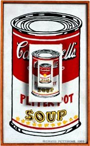 'Andy Warhol, "Campbell's Soup Can (Pepper Pot)" 1962 (three times)' Richard Pettibone