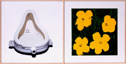 'Marcel Duchamp, "Fountain" 1964 and Andy Warhol, "Flowers" 1964' Richard Pettibone