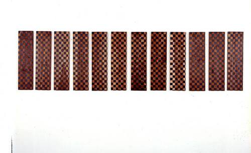 'Untitled (12 checked paintings)' Sherrie Levine