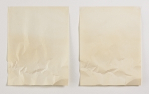 'Untitled (Two sheets of paper crumpled exactly the same)' Tom Friedman