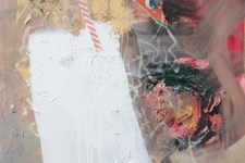 Oil, Acrylic and Charcoal on canvas, 18'' x 36''