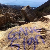 Gang Sign on East Camino Cielo