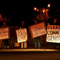 Local Protesters Demonstrate Against Israel Military Actions