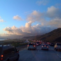 Mobile Post: Traffic into SB after holiday Monday
