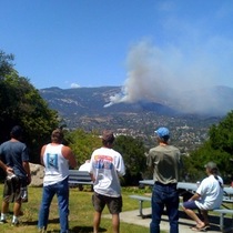 Mobile Post: Locals Watching Fire in Santa Barbara