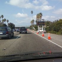 Mobile Post: Right lane closed @ Carrillo