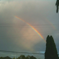 RAINBOW OVER SB! OMG! WHAT DOES THIS MEAN?