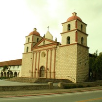 Santa Barbara Mission in the Fog