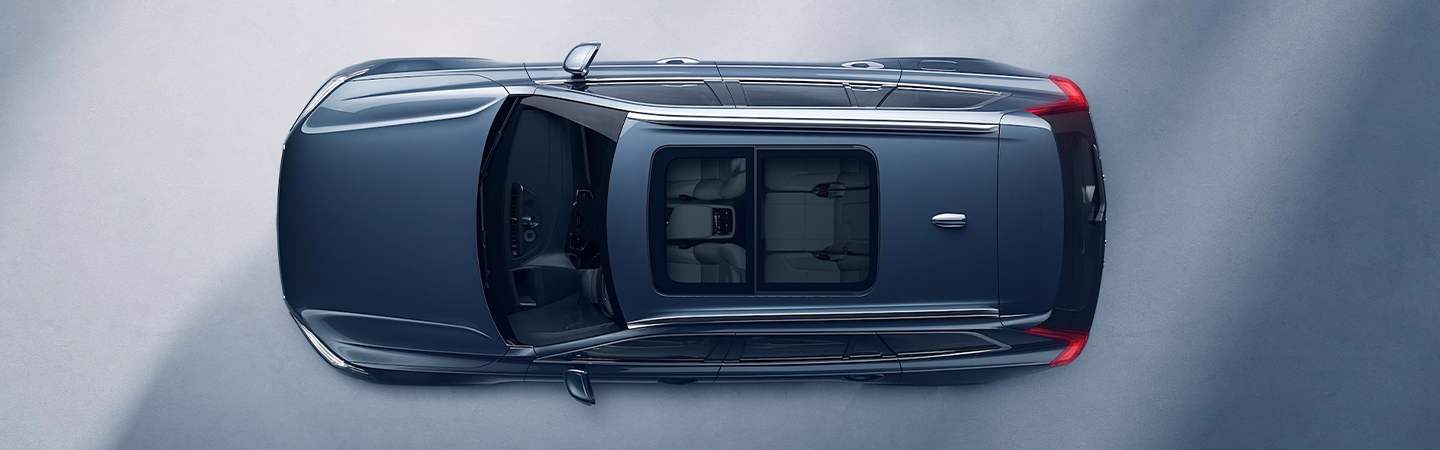 2024 Volvo XC90 Specs  top view in blue