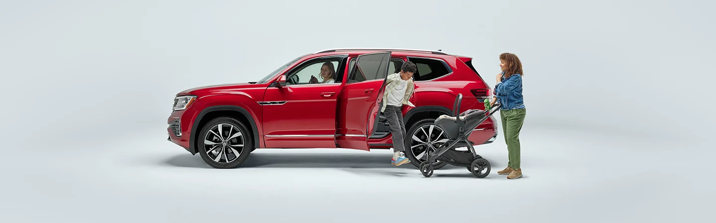 2025 Volkswagen Atlas Specs red side view